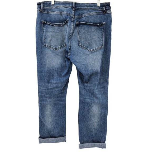 Warp + Weft Bru Brussels Boyfriend Jeans Medium Wash Women’s Size 18 Distressed - Picture 2 of 9